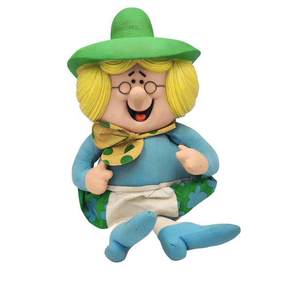 Vintage Mattel Mother Goose Plush Doll Pull String Retro Collectible Toy 1970 - Picture 7 of 14